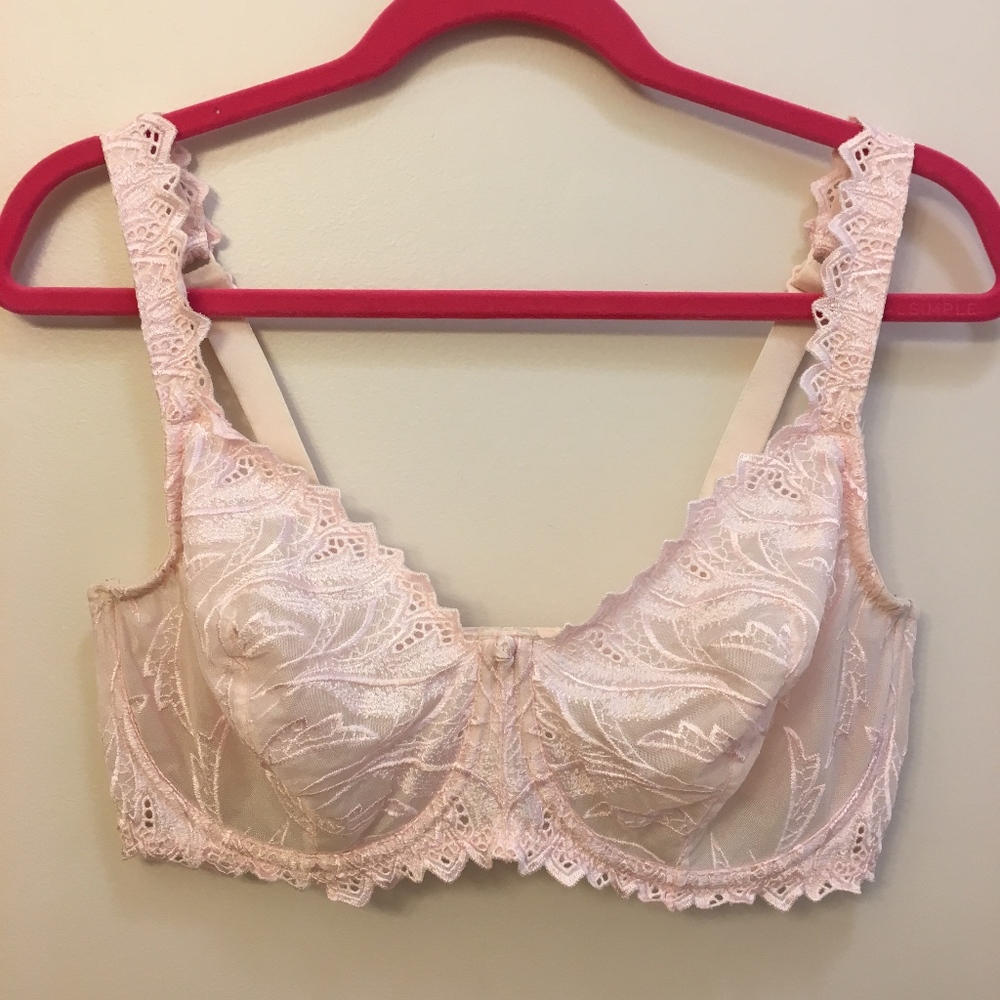 Bali Embroidered Sheer Underwire Bra
